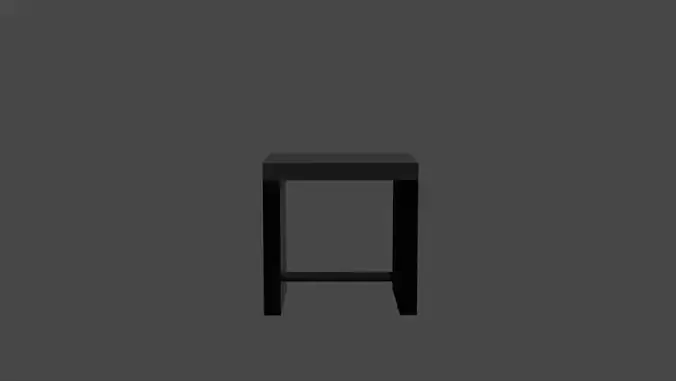 Stool Low-poly 3D model