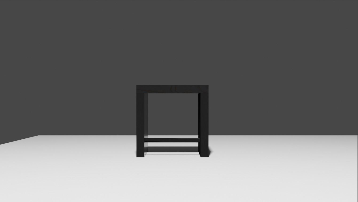 Stool Low-poly 3D model_8