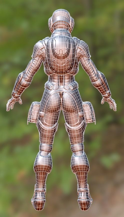 Sci Fi Female Soldier - Starter Pack 3D model_7