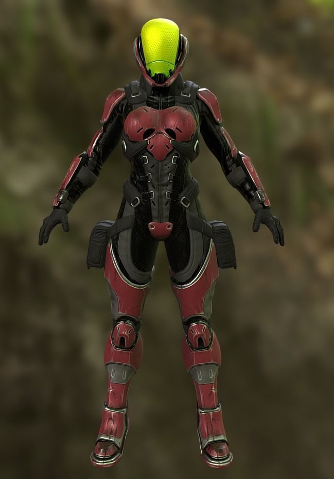 Sci Fi Female Soldier - Starter Pack 3D model_1