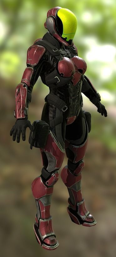 Sci Fi Female Soldier - Starter Pack 3D model_4