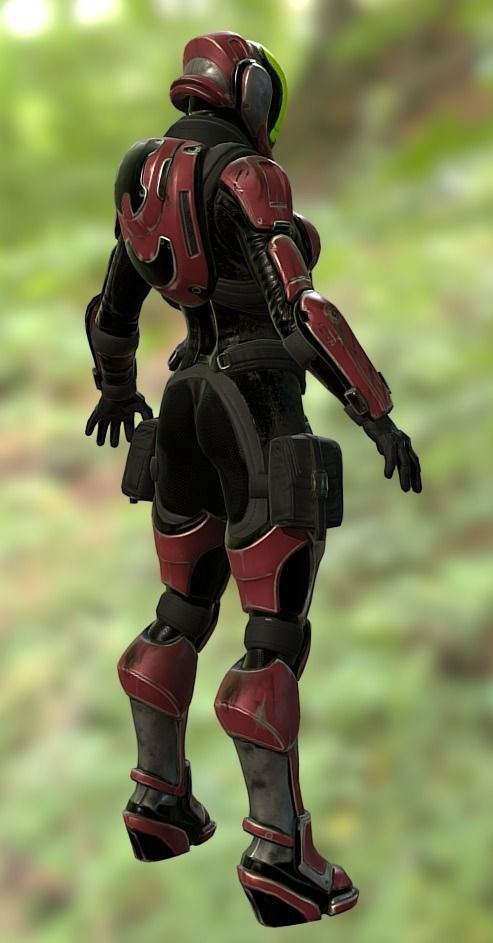 3D Sci Fi Female Soldier - Advanced Pack 3D model_3