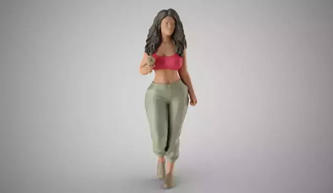 Girl Likes Ice Cream 2 3D print model