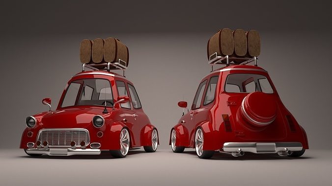 Cartoon Car FIAT 3D model