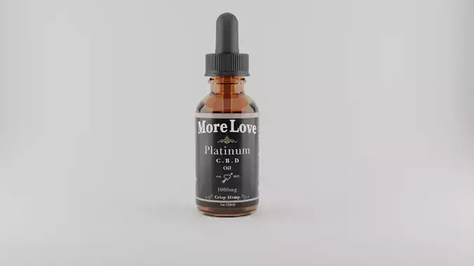 Tincture Bottle Mock Up With Studio Lighting  Just add Label