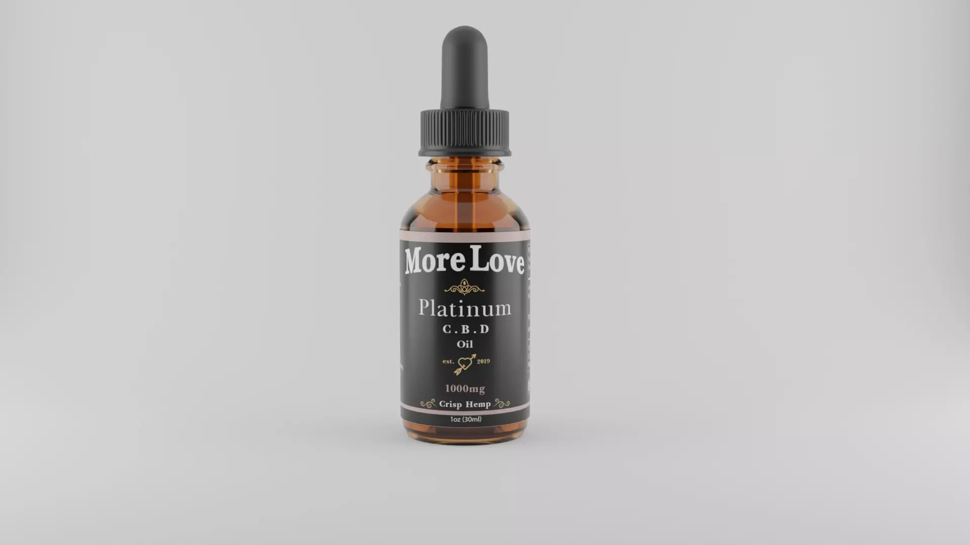 Tincture Bottle Mock Up With Studio Lighting  Just add Label 3D model_0