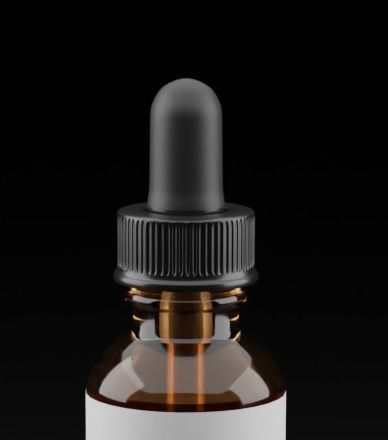 Tincture Bottle Mock Up With Studio Lighting  Just add Label 3D model_4