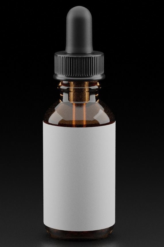 Tincture Bottle Mock Up With Studio Lighting  Just add Label 3D model_3