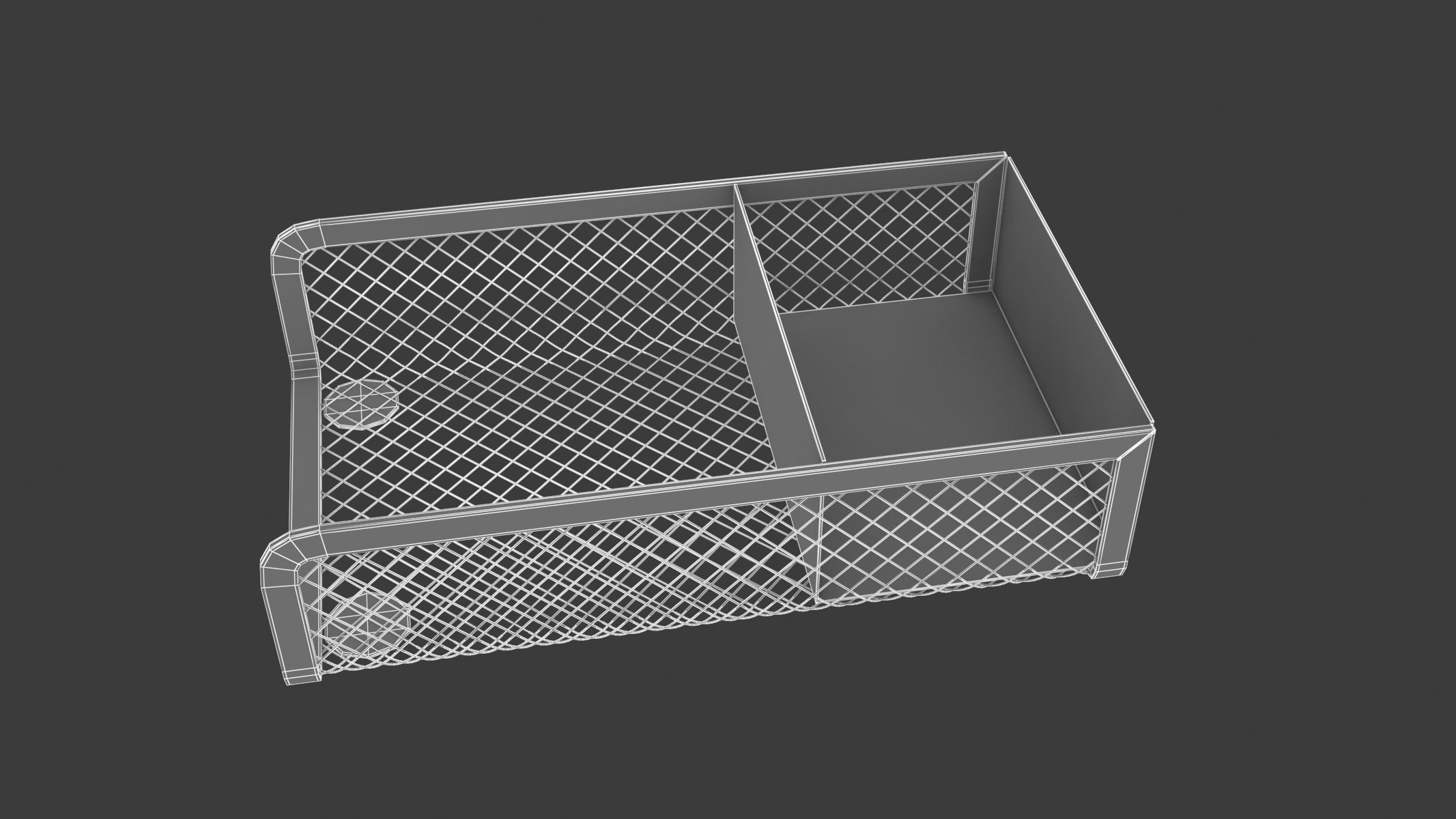 Mesh Metal Document Organizer Storage Set 3D model_24