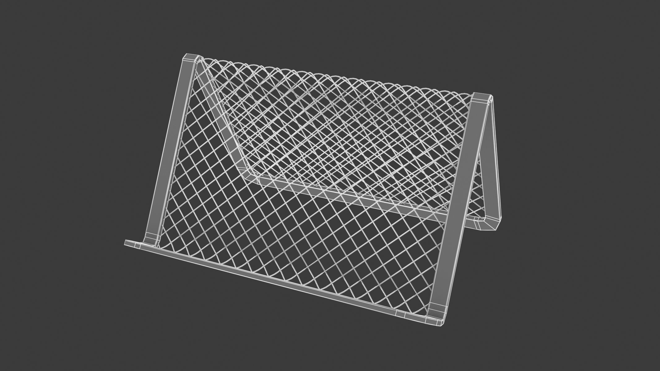 Mesh Metal Document Organizer Storage Set 3D model_25