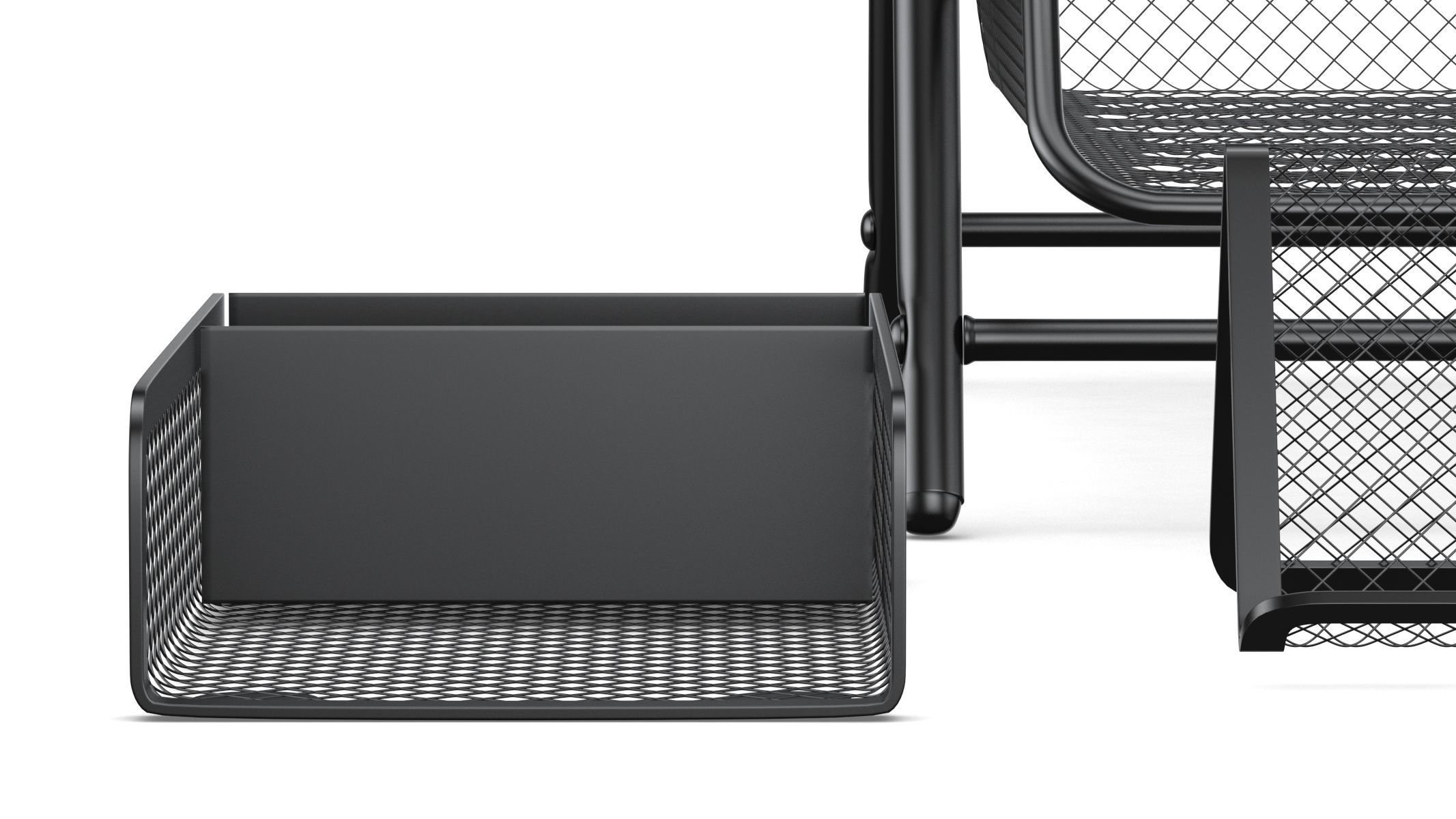 Mesh Metal Document Organizer Storage Set 3D model_11