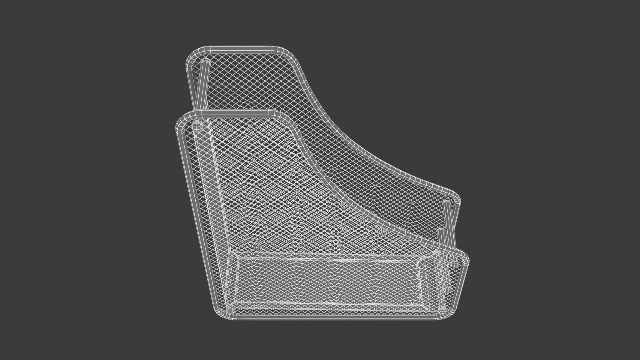 Mesh Metal Document Organizer Storage Set 3D model_27