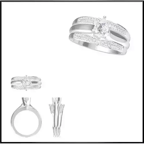 JCD Format Wedding band rings for women jewelry cad