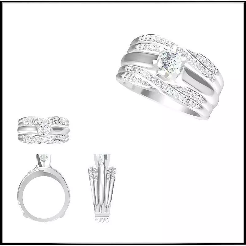 JCD Format Wedding band rings for women jewelcad 3D print model_0