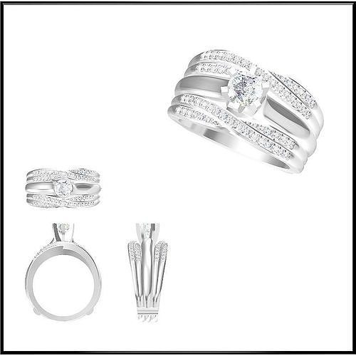 JCD Format Wedding band rings for women jewelcad 3D print model