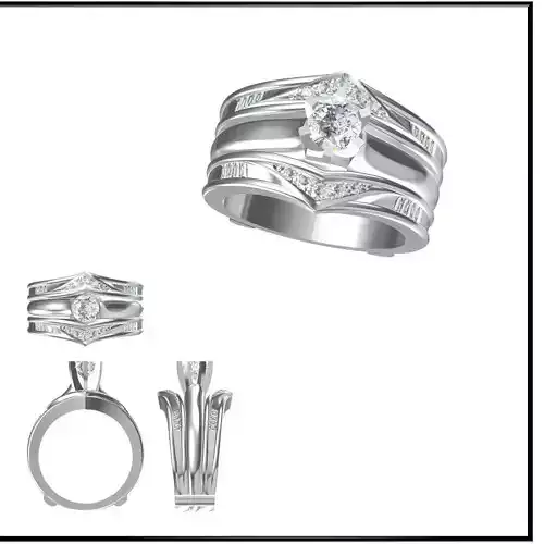 JCD Format Wedding band rings for women computer aided jewellery 3D print model JCD Format Wedding band rings for women computer aided jewellery 3D print model