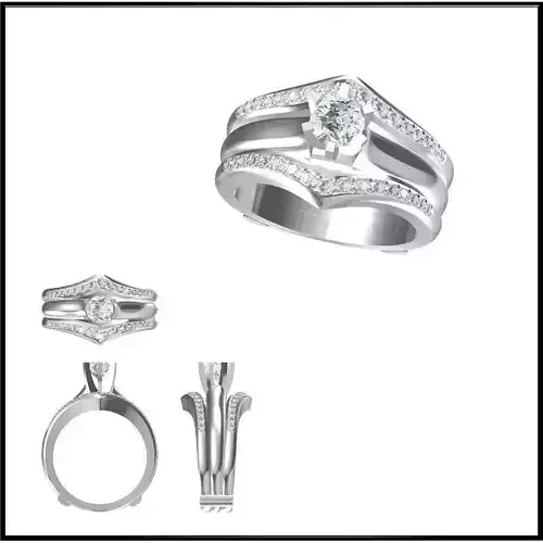 JCD Format Wedding band rings for women cad Wedding band ring