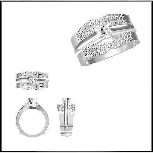 JCD Format Wedding band rings for women autocad jewelry 3D print model