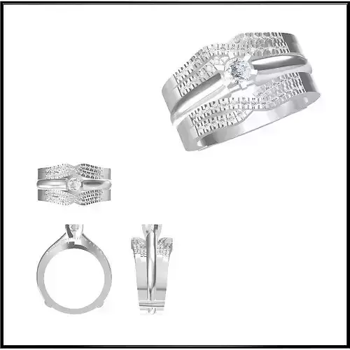JCD Format Wedding band rings for women autocad jewelry 3D print model