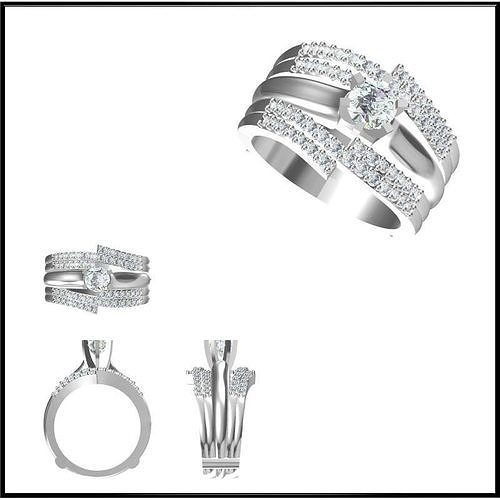 JCD Format Wedding band rings for women 3dm jewelry 3D print model