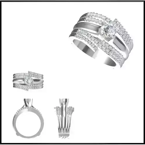 JCD Format Wedding band rings for women 3dm jewelry 3D print model