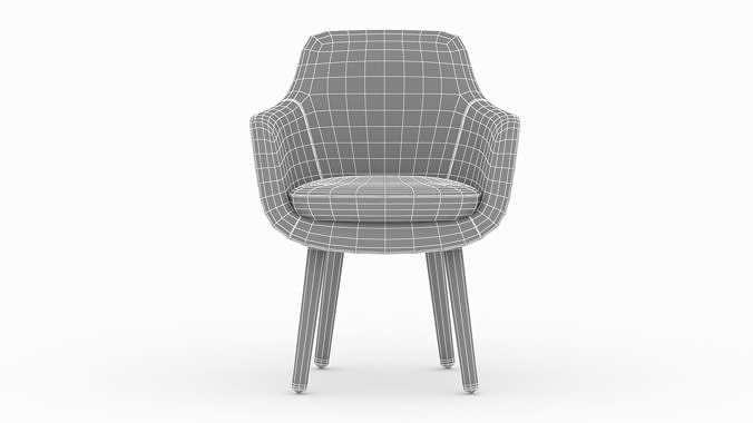 Herman Miller Saiba Side Chair 3D model 2
