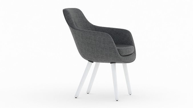 Herman Miller Saiba Side Chair 3D model 4