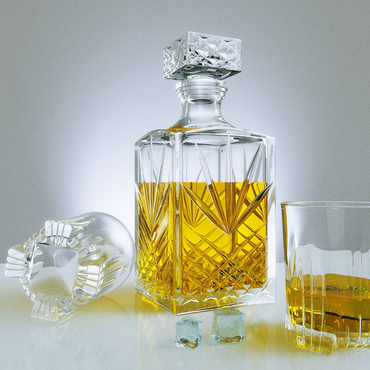 Set for whiskey Bormioli Rocco SELECTA 3D model_2