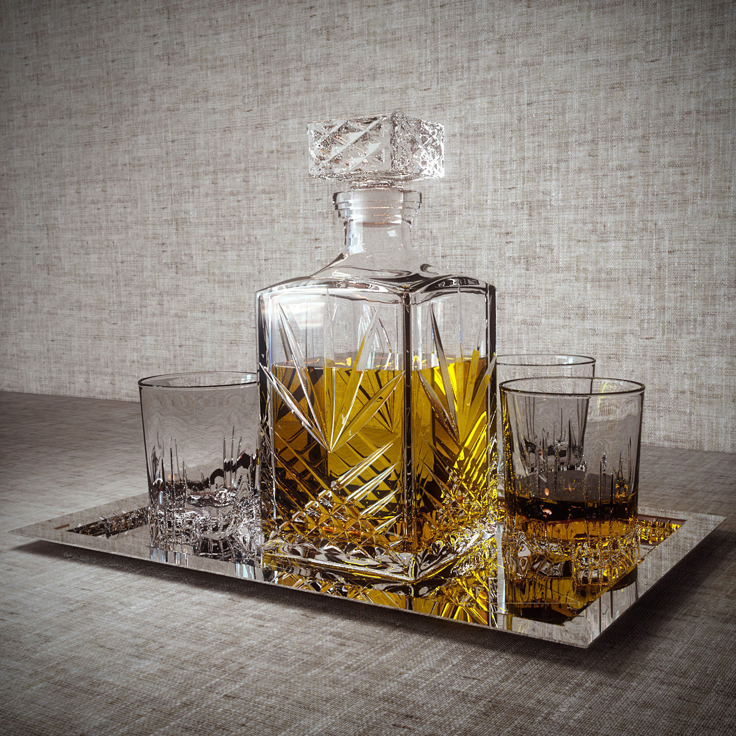 Set for whiskey Bormioli Rocco SELECTA 3D model_3