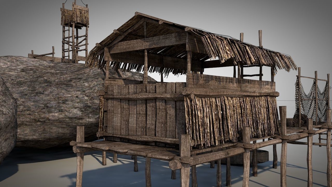 Rock House 2 3D model_7