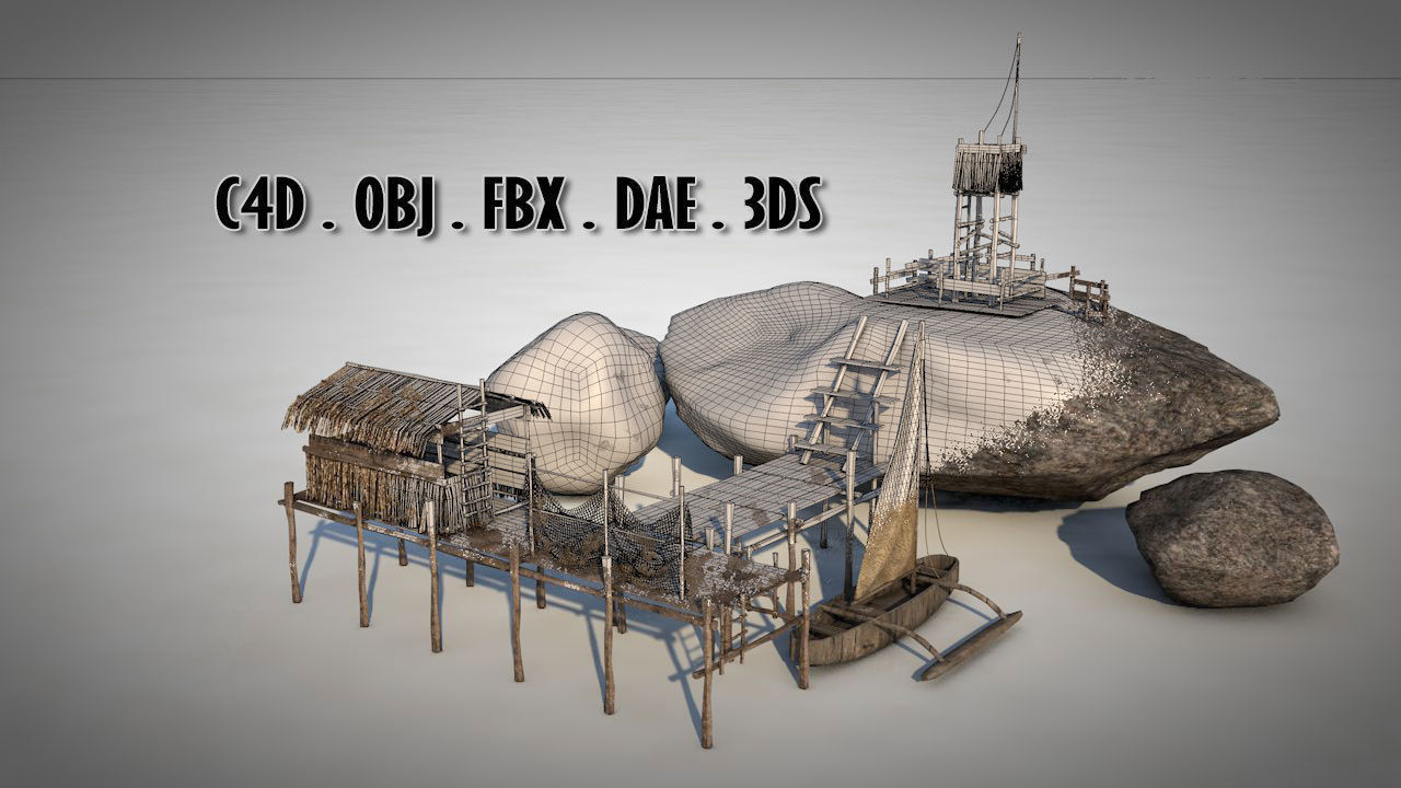 Rock House 2 3D model_1