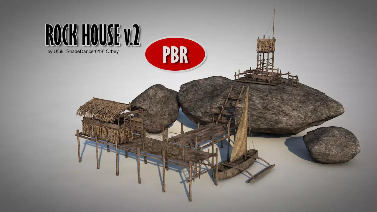 Rock House 2 3D model_0