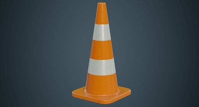 Traffic Cone 4A Low-poly 3D model