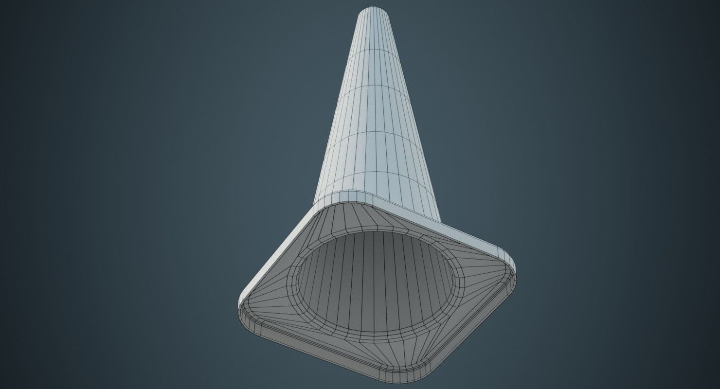 Traffic Cone 4B Low-poly 3D model_6