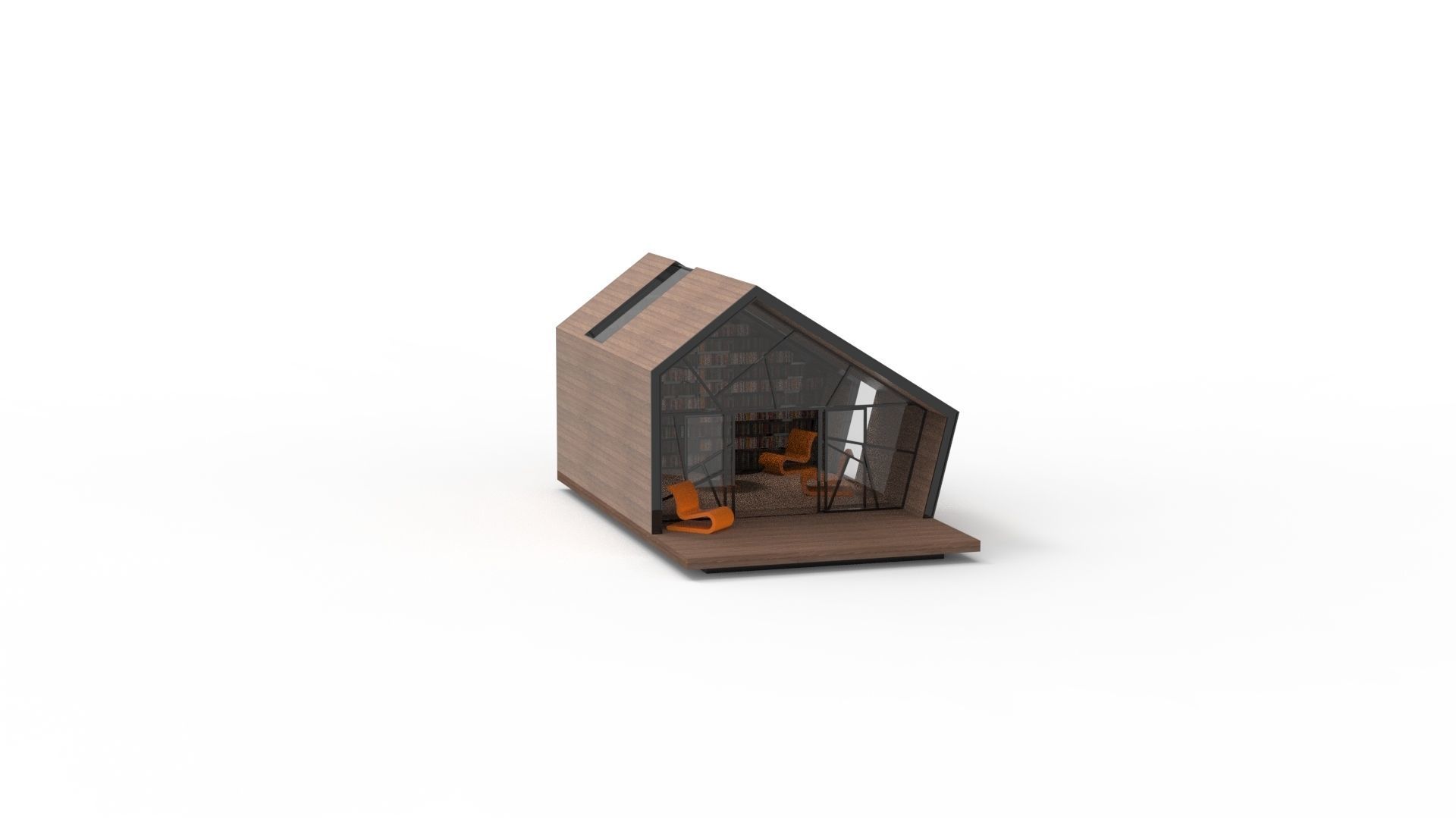 READING HOUSE Low-poly 3D model_39