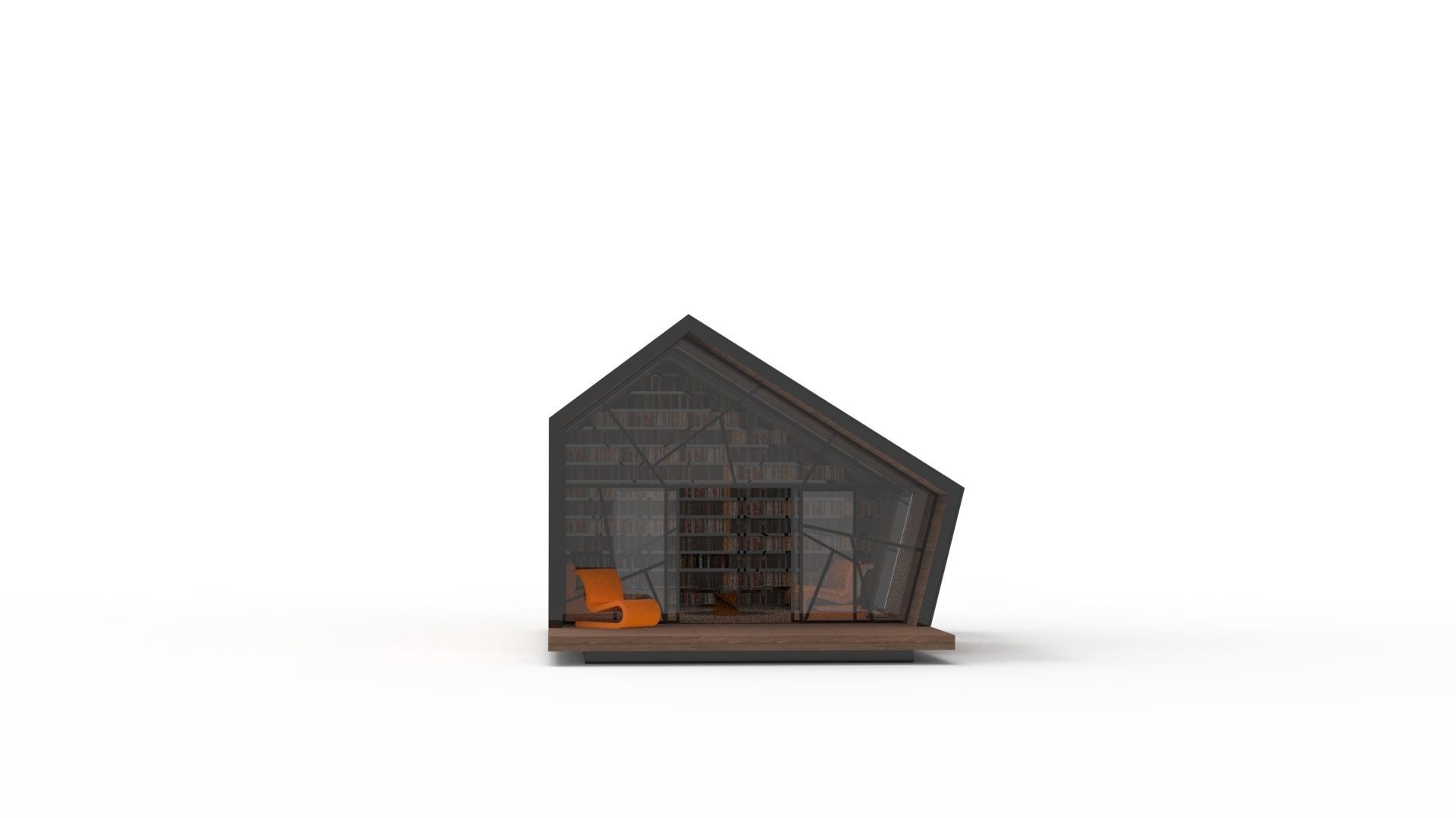 READING HOUSE Low-poly 3D model_18