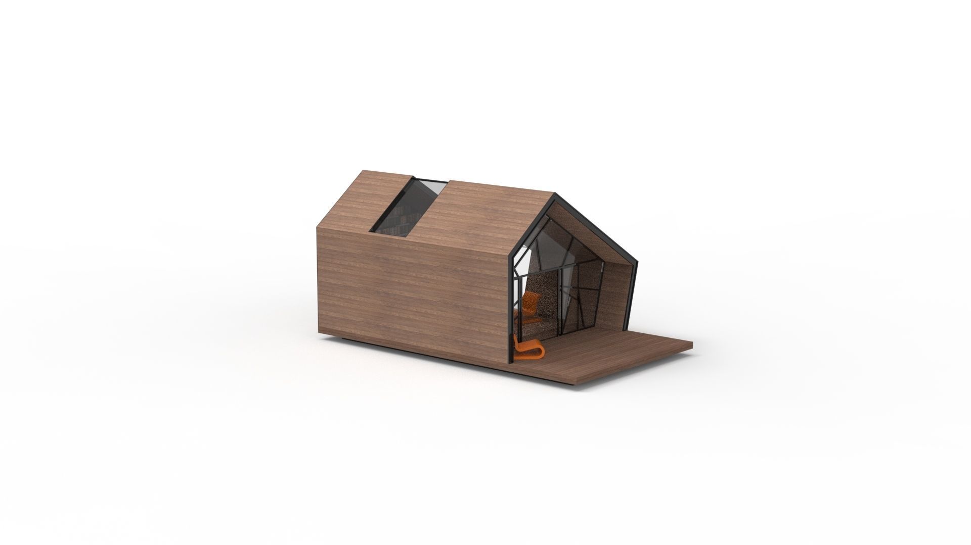 READING HOUSE Low-poly 3D model_37