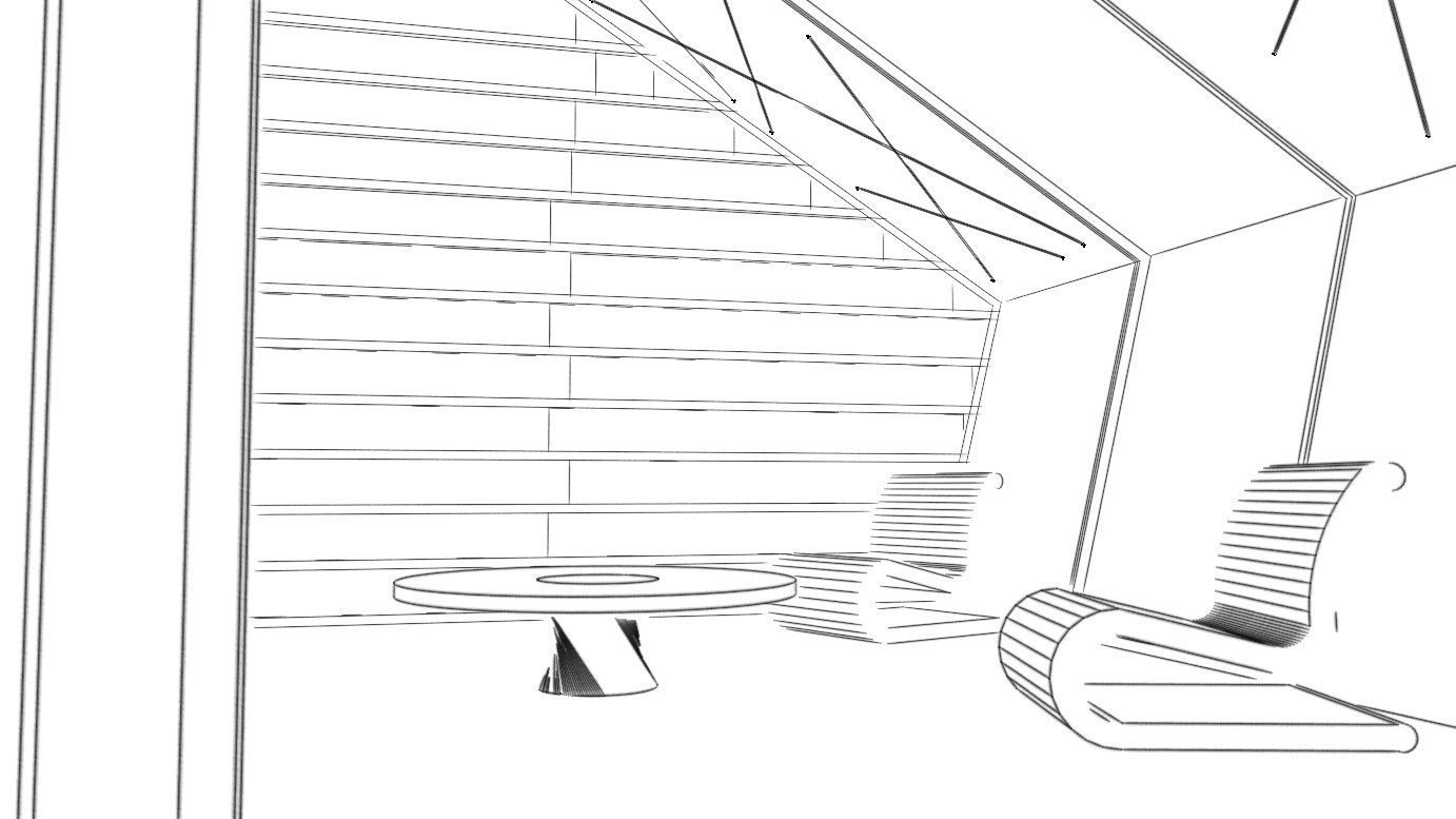 READING HOUSE Low-poly 3D model_51