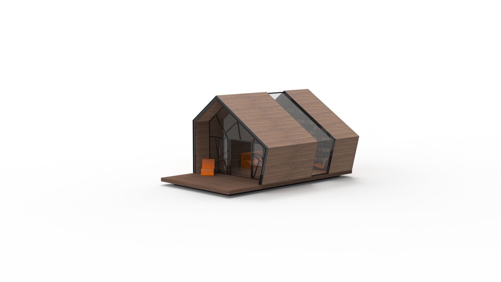 READING HOUSE Low-poly 3D model_41