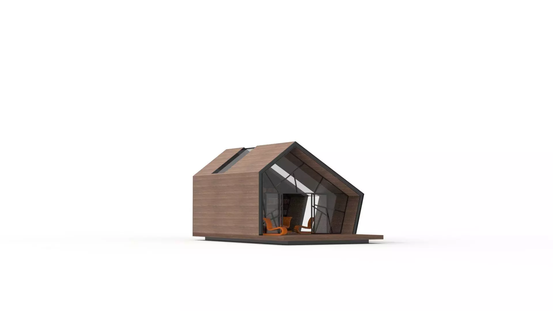 READING HOUSE Low-poly 3D model_0