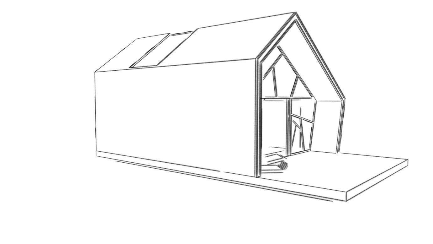 READING HOUSE Low-poly 3D model_48