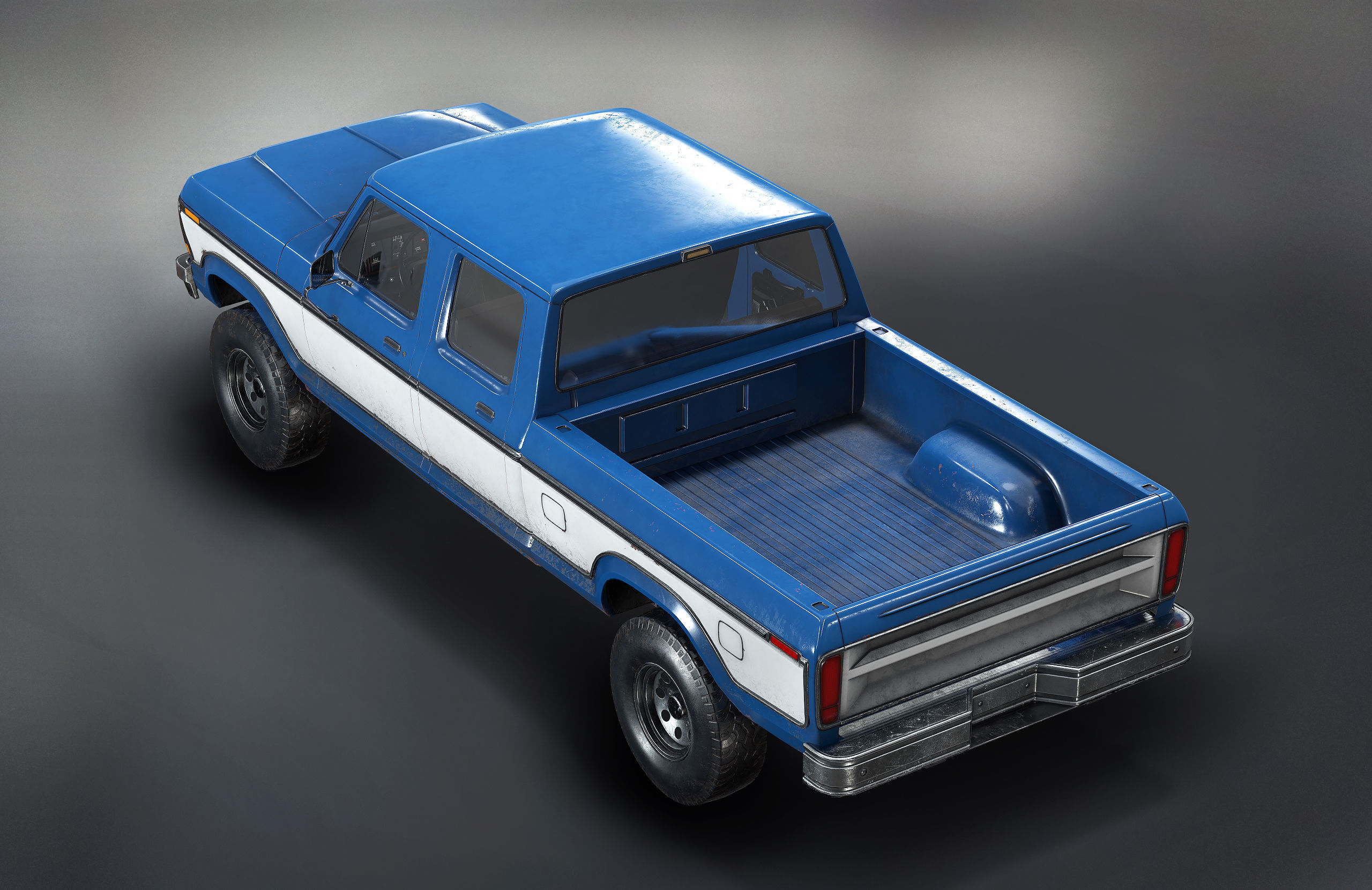 Pickup Truck Low Poly  Low-poly 3D model_12