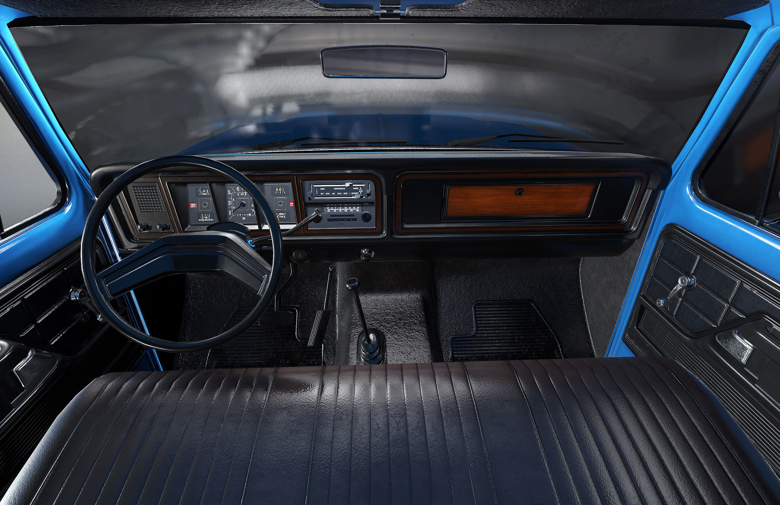 Pickup Truck Low Poly  Low-poly 3D model_3