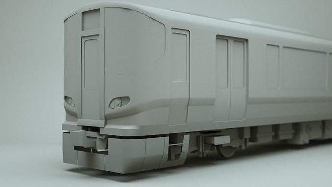 JR 323 Japan Commuter Train 3D Model Untextured Low-poly 3D model