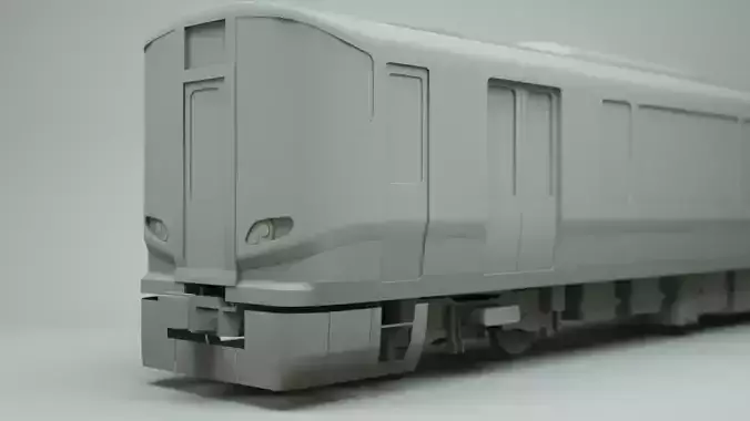 JR 323 Japan Commuter Train 3D Model Untextured Low-poly 3D model