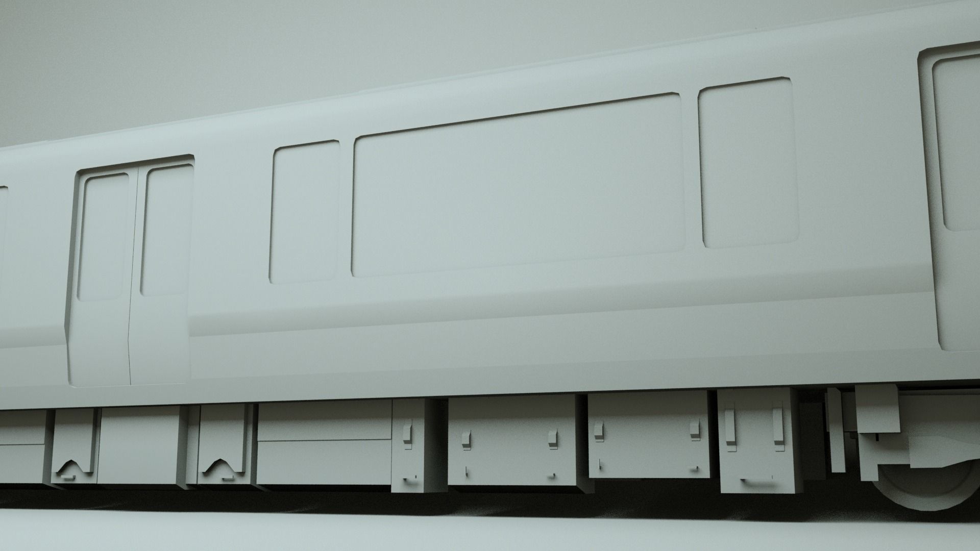 JR 323 Japan Commuter Train 3D Model Untextured Low-poly 3D model_4