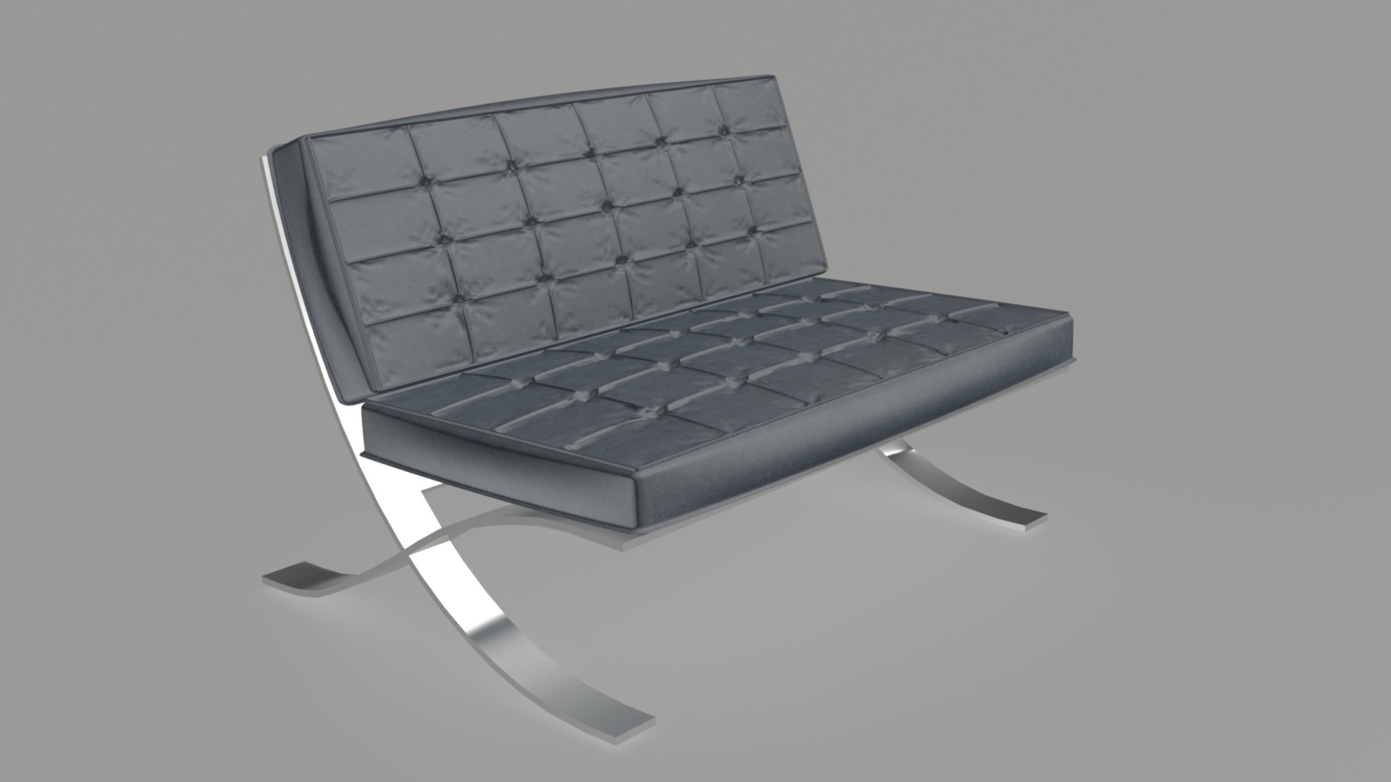 Barcelona Chair 3D model_2