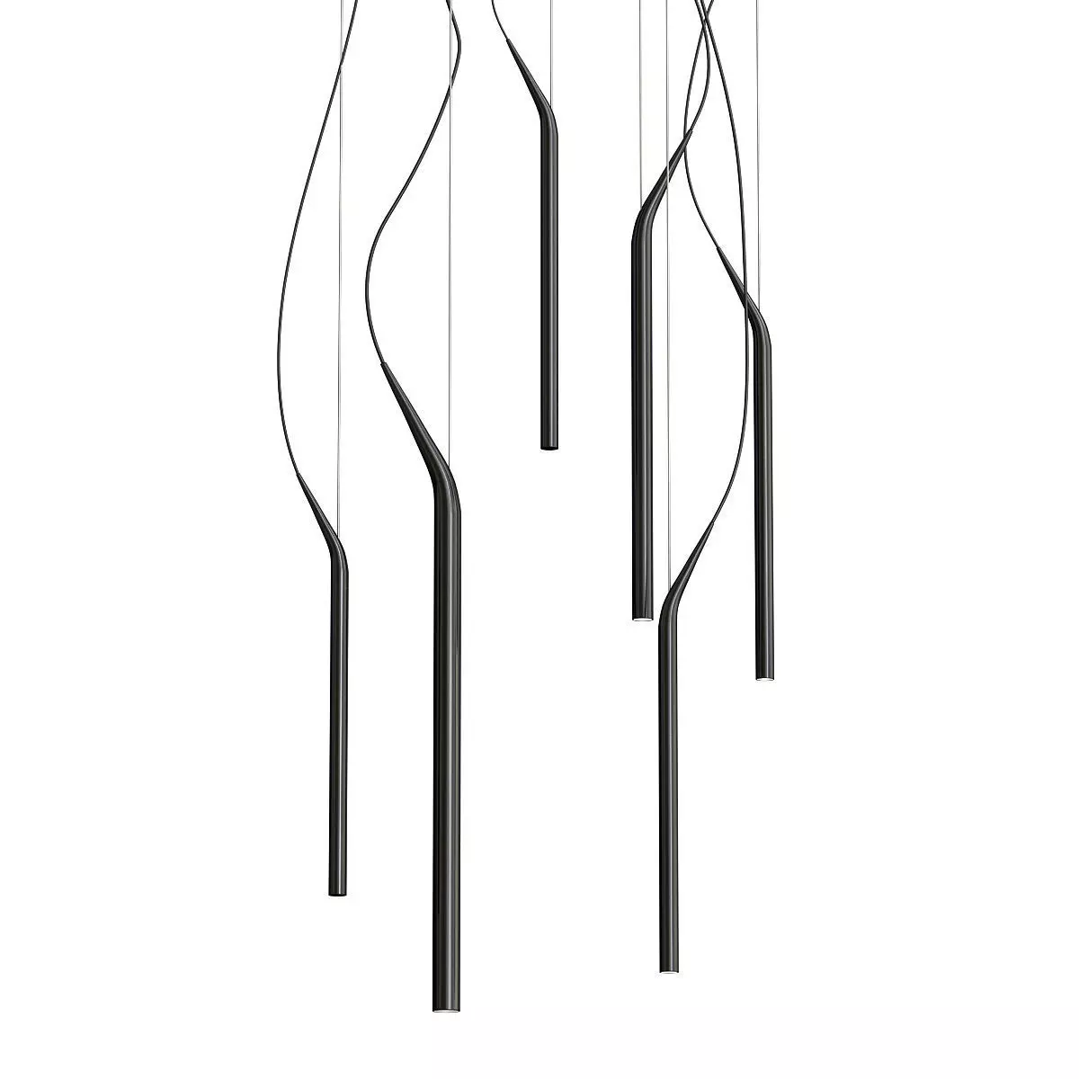 Pendant lamp black 3D model_0