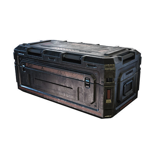 Sci-fi Military Container Game Free Free low-poly 3D model