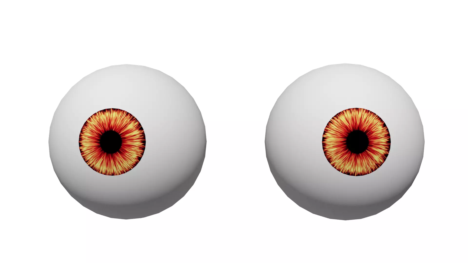 free eyes with texture low poly Free 3D model_0